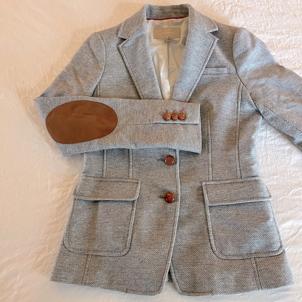 Banana Republic Wool Blazer with Elbow Patches